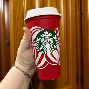 Starbucks 2024 Red Reusable Cup with White Lid